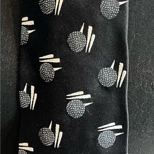 Tom James Black Patterned Tie